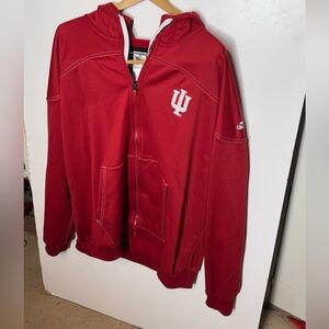 IU Indiana Hoosiers full zip hoodie Adidas Extra Large Xl